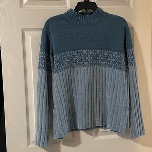 Super Soft Patterned Mock Turtleneck Sweater